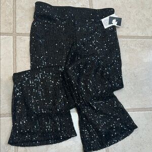 Art Class Black Sequin Flare Pants